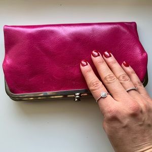 HOBO Lauren Clutch wallet in fuschia. NEW NEVER USED.
